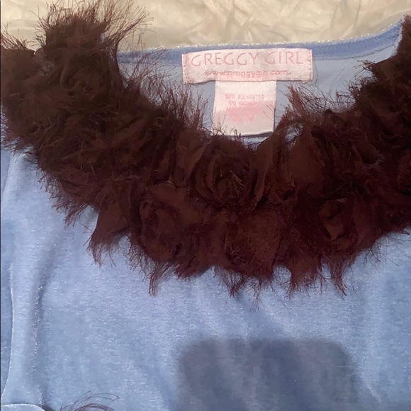 Girls Velvet Roses top - Picture 4 of 5